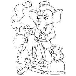Coloring page: Hindu Mythology: Ganesh (Gods and Goddesses) #96929 - Free Printable Coloring Pages