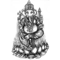 Coloring page: Hindu Mythology: Ganesh (Gods and Goddesses) #97043 - Free Printable Coloring Pages