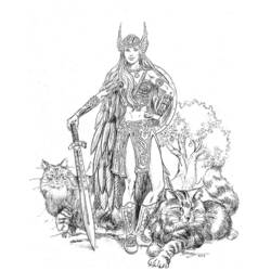 Coloring page: Norse Mythology (Gods and Goddesses) #110477 - Free Printable Coloring Pages