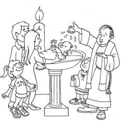 Coloring page: Baptism (Holidays and Special occasions) #57455 - Free Printable Coloring Pages