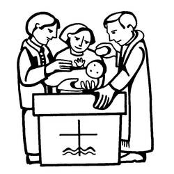 Coloring page: Baptism (Holidays and Special occasions) #57486 - Free Printable Coloring Pages