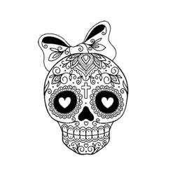Coloring page: Day of the Dead (Holidays and Special occasions) #60119 - Free Printable Coloring Pages
