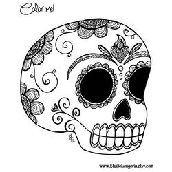 Coloring page: Day of the Dead (Holidays and Special occasions) #60149 - Free Printable Coloring Pages