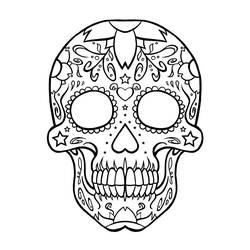 Coloring page: Day of the Dead (Holidays and Special occasions) #60186 - Free Printable Coloring Pages