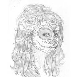 Coloring page: Day of the Dead (Holidays and Special occasions) #60202 - Free Printable Coloring Pages