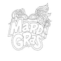 Coloring page: Mardi Gras (Holidays and Special occasions) #60735 - Free Printable Coloring Pages