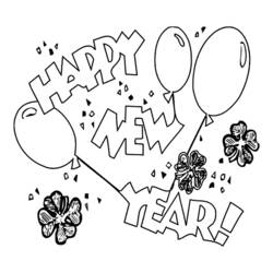 Coloring page: New Year (Holidays and Special occasions) #60748 - Free Printable Coloring Pages