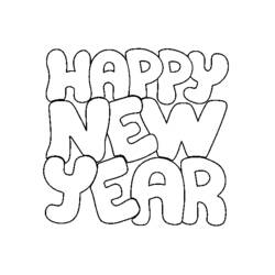 Coloring page: New Year (Holidays and Special occasions) #60806 - Free Printable Coloring Pages