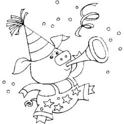 Coloring page: New Year (Holidays and Special occasions) #60860 - Free Printable Coloring Pages