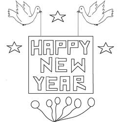 Coloring page: New Year (Holidays and Special occasions) #60861 - Free Printable Coloring Pages