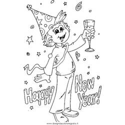 Coloring page: New Year (Holidays and Special occasions) #60916 - Free Printable Coloring Pages