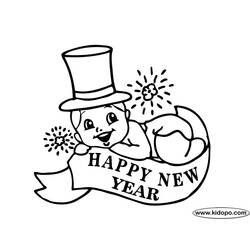 Coloring page: New Year (Holidays and Special occasions) #60924 - Free Printable Coloring Pages