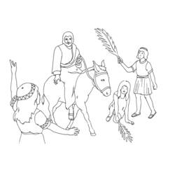 Coloring page: Palm Sunday (Holidays and Special occasions) #60326 - Free Printable Coloring Pages