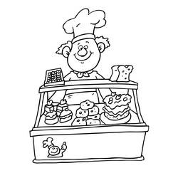 Coloring page: Baker (Jobs) #89854 - Free Printable Coloring Pages