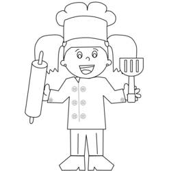 Coloring page: Baker (Jobs) #89868 - Free Printable Coloring Pages