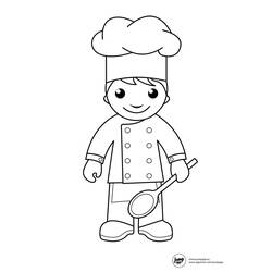 Coloring page: Cook (Jobs) #91786 - Free Printable Coloring Pages