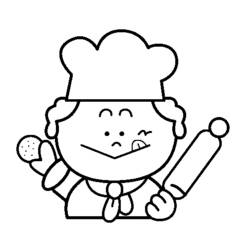 Coloring page: Cook (Jobs) #91799 - Free Printable Coloring Pages