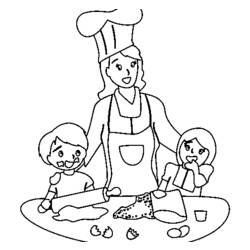 Coloring page: Cook (Jobs) #91810 - Free Printable Coloring Pages
