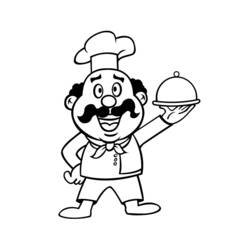 Coloring page: Cook (Jobs) #91847 - Free Printable Coloring Pages