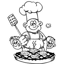Coloring page: Cook (Jobs) #91893 - Free Printable Coloring Pages