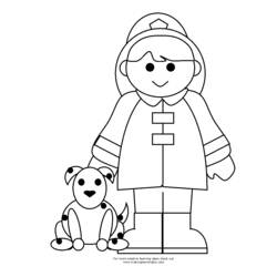 Coloring page: Firefighter (Jobs) #105513 - Free Printable Coloring Pages