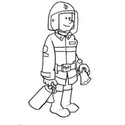 Coloring page: Firefighter (Jobs) #105515 - Free Printable Coloring Pages