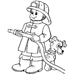 Coloring pages: Firefighter - Free Printable Coloring Pages