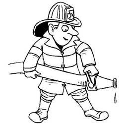 Coloring page: Firefighter (Jobs) #105609 - Free Printable Coloring Pages