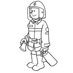 Coloring page: Firefighter (Jobs) #105727 - Free Printable Coloring Pages
