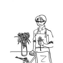 Coloring page: Florist (Jobs) #170346 - Free Printable Coloring Pages
