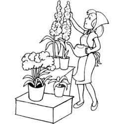 Coloring page: Florist (Jobs) #170351 - Free Printable Coloring Pages