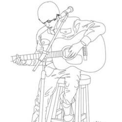 Coloring page: Guitarist (Jobs) #98060 - Free Printable Coloring Pages