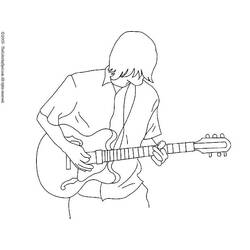 Coloring page: Guitarist (Jobs) #98326 - Free Printable Coloring Pages