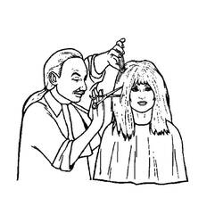Coloring page: Hairdresser (Jobs) #91244 - Free Printable Coloring Pages