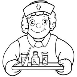 Coloring page: Nurse (Jobs) #170391 - Free Printable Coloring Pages