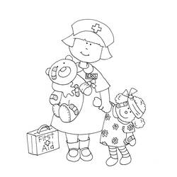 Coloring page: Nurse (Jobs) #170409 - Free Printable Coloring Pages
