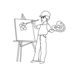 Coloring page: Painter (Jobs) #104308 - Free Printable Coloring Pages