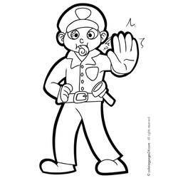 Coloring page: Police Officer (Jobs) #105353 - Free Printable Coloring Pages