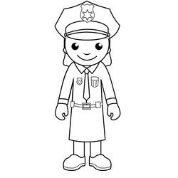 Coloring page: Police Officer (Jobs) #105373 - Free Printable Coloring Pages
