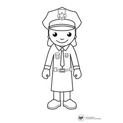 Coloring page: Police Officer (Jobs) #105392 - Free Printable Coloring Pages