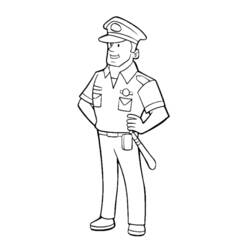 Coloring page: Police Officer (Jobs) #105397 - Free Printable Coloring Pages