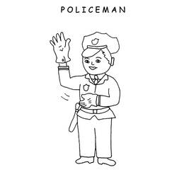 Coloring page: Police Officer (Jobs) #105429 - Free Printable Coloring Pages