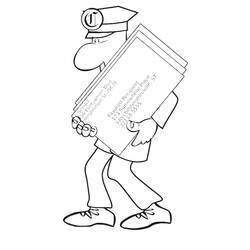 Coloring page: Postman (Jobs) #94971 - Free Printable Coloring Pages