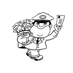 Coloring page: Postman (Jobs) #94972 - Free Printable Coloring Pages