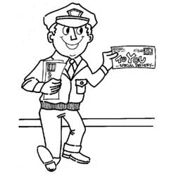 Coloring page: Postman (Jobs) #94984 - Free Printable Coloring Pages
