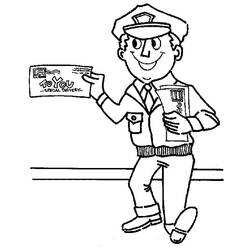 Coloring page: Postman (Jobs) #95001 - Free Printable Coloring Pages