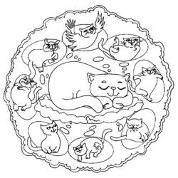 Coloring page: Animals Mandalas (Mandalas) #22696 - Free Printable Coloring Pages