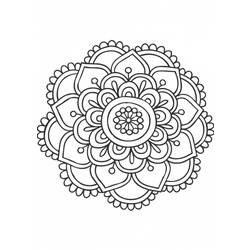 Coloring page: Flowers Mandalas (Mandalas) #117032 - Free Printable Coloring Pages