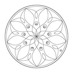 Coloring page: Flowers Mandalas (Mandalas) #117037 - Free Printable Coloring Pages
