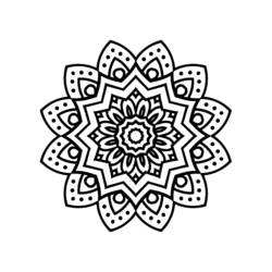 Coloring page: Flowers Mandalas (Mandalas) #117051 - Free Printable Coloring Pages